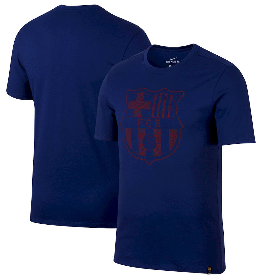 Barcelona Nike Team Crest Performance T-Shirt Blue